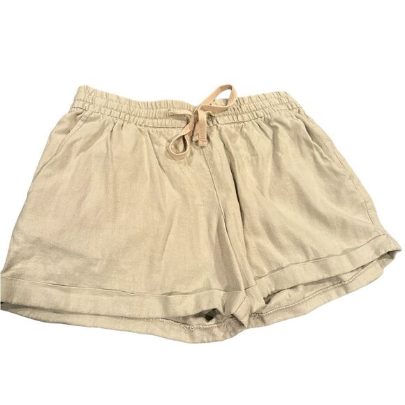 Old Navy Tan Linen Blend Pull On Shorts Size X Small - Picture 1 of 7
